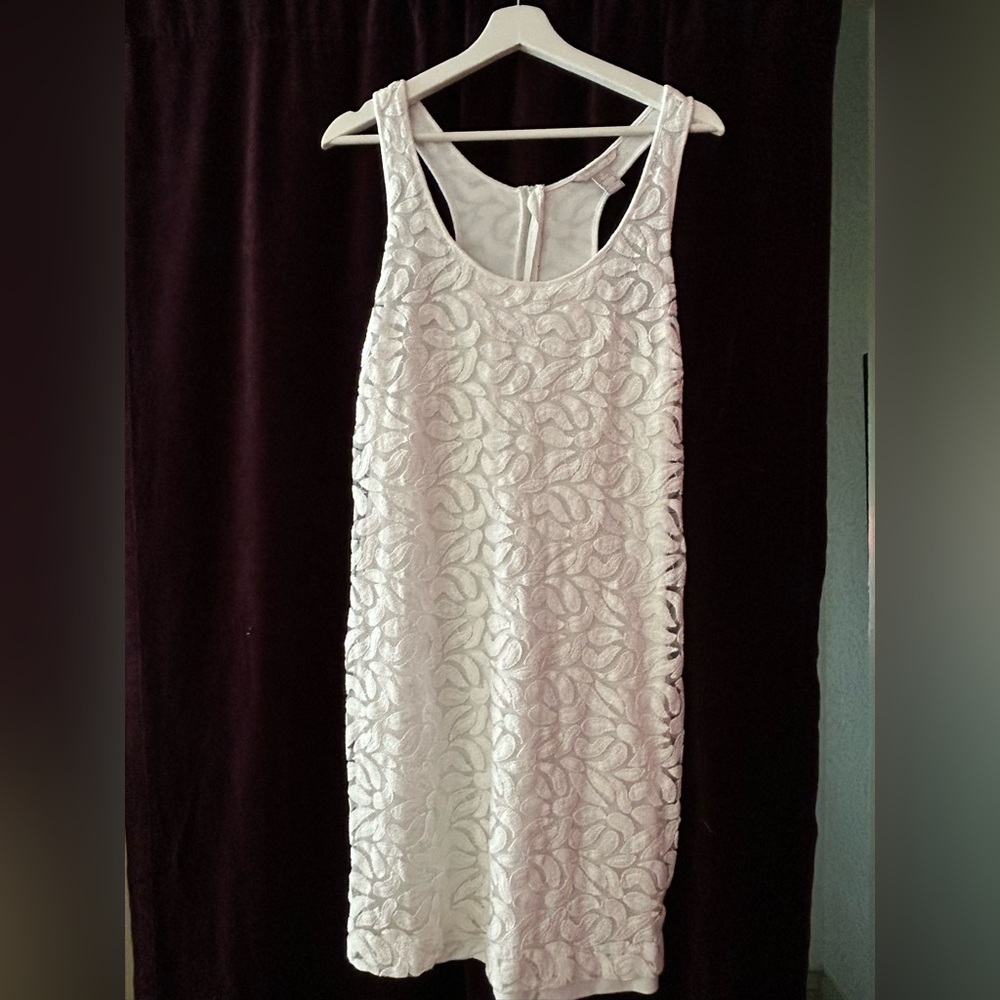 Banana Republic Cream Patterned Dress
